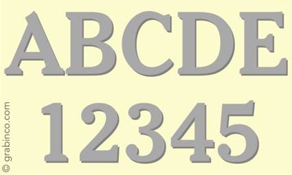 LETRAS Y NUMEROS DE VINILO VL604 Grabinco.com