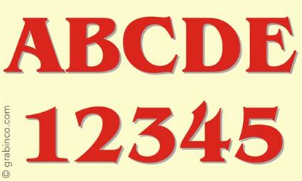 LETRAS Y NUMEROS DE VINILO VL605 Grabinco.com