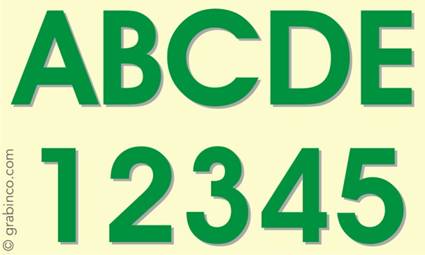 LETRAS Y NUMEROS DE VINILO VL607 Grabinco.com