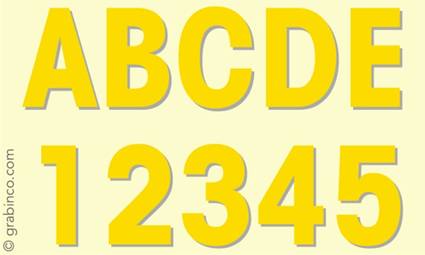 LETRAS Y NUMEROS DE VINILO VL608 Grabinco.com