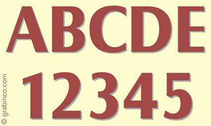 LETRAS Y NUMEROS DE VINILO VL610 Grabinco.com