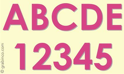 LETRAS Y NUMEROS DE VINILO VL611 Grabinco.com