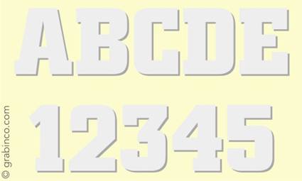 LETRAS Y NUMEROS DE VINILO VL612 Grabinco.com