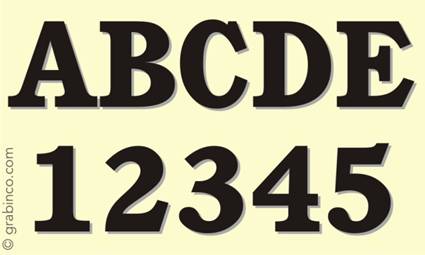 LETRAS Y NUMEROS DE VINILO VL613 Grabinco.com