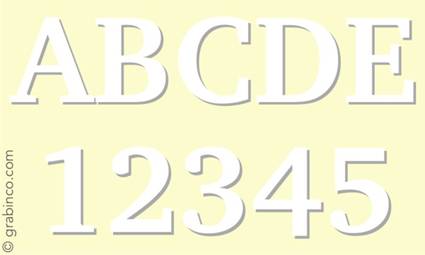 LETRAS Y NUMEROS DE VINILO VL614 Grabinco.com