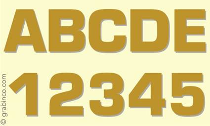 LETRAS Y NUMEROS DE VINILO VL615 Grabinco.com