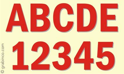 LETRAS Y NUMEROS DE VINILO VL617 Grabinco.com