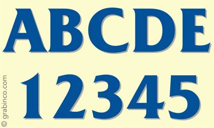 LETRAS Y NUMEROS DE VINILO VL618 Grabinco.com
