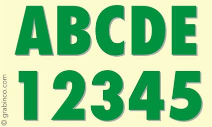 LETRAS Y NUMEROS DE VINILO VL619 Grabinco.com