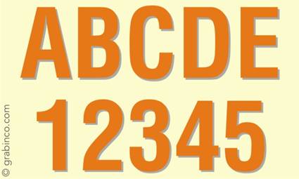 LETRAS Y NUMEROS DE VINILO VL621 Grabinco.com