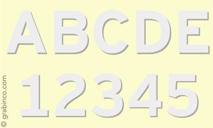 LETRAS Y NUMEROS DE VINILO VL624 Grabinco.com