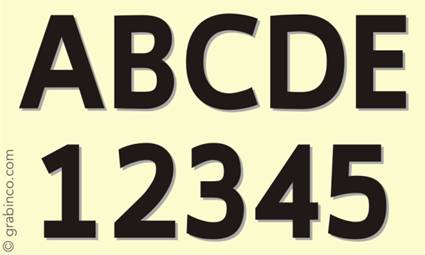 LETRAS Y NUMEROS DE VINILO VL625 Grabinco.com