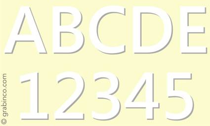 LETRAS Y NUMEROS DE VINILO VL626 Grabinco.com
