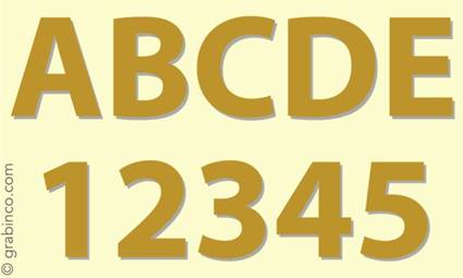 LETRAS Y NUMEROS DE VINILO VL627 Grabinco.com