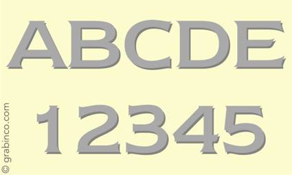LETRAS Y NUMEROS DE VINILO VL628 Grabinco.com
