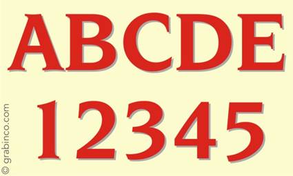 LETRAS Y NUMEROS DE VINILO VL629 Grabinco.com