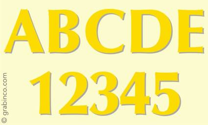 LETRAS Y NUMEROS DE VINILO VL632 Grabinco.com