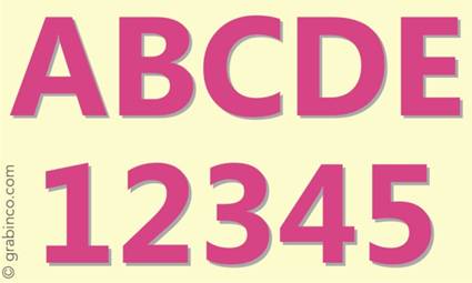 LETRAS Y NUMEROS DE VINILO VL635 Grabinco.com