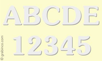 LETRAS Y NUMEROS DE VINILO VL636 Grabinco.com