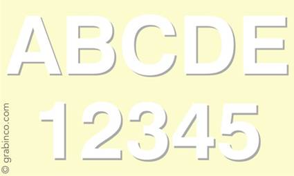 LETRAS Y NUMEROS DE VINILO VL638 Grabinco.com