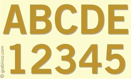 LETRAS Y NUMEROS DE VINILO VL639 Grabinco.com