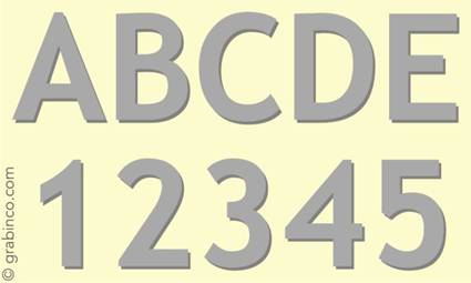 LETRAS Y NUMEROS DE VINILO VL640 Grabinco.com