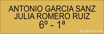 PLACA PARA BUZON BU002 Grabinco.com