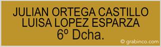 PLACA PARA BUZON BU009 Grabinco.com