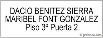 PLACA PARA BUZON BU017 Grabinco.com