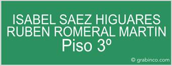 PLACA PARA BUZON BU020 Grabinco.com