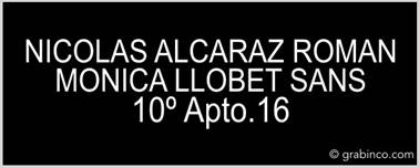 PLACA PARA BUZON BU021 Grabinco.com
