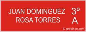 PLACA PARA BUZON BU024 Grabinco.com