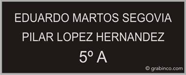 PLACA PARA BUZON BU027 Grabinco.com