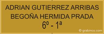 PLACA PARA BUZON BU031 Grabinco.com
