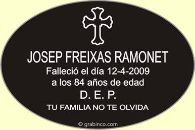 PLACA PARA CEMENTERIO CE226 Grabinco.com