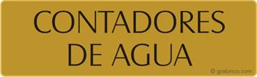 PLACA CONTADORES DE AGUA Grabinco.com