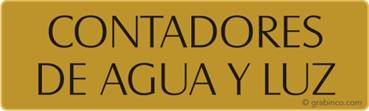 PLACA CONTADORES DE AGUA Y LUZ Grabinco.com