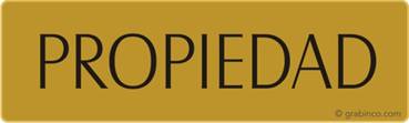 PLACA PROPIEDAD Grabinco.com