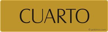 PLACA CUARTO Grabinco.com