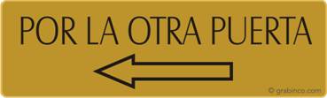 PLACA CON FLECHA Grabinco.com