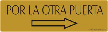 PLACA CON FLECHA Grabinco.com