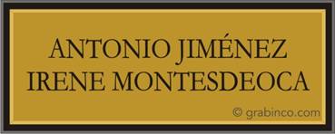 PLACA GRABADA DE LATON LA208 Grabinco.com