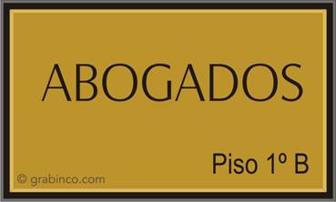 PLACA GRABADA DE LATON LA211 Grabinco.com