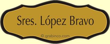 PLACA GRABADA DE LATON LA236 Grabinco.com