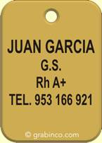 PLACA PARA MASCOTA MA001 Grabinco.com