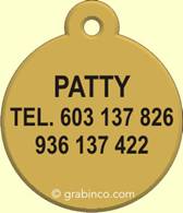 PLACA PARA MASCOTA MA006 Grabinco.com