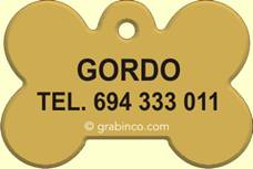 PLACA PARA MASCOTA MA007 Grabinco.com