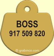 PLACA PARA MASCOTA MA012 Grabinco.com