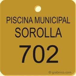 PLACA GRABADA CON NUMERACIONES Y TEXTO NU002 Grabinco.com