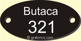 PLACA GRABADA CON NUMERACIONES Y TEXTO NU028 Grabinco.com